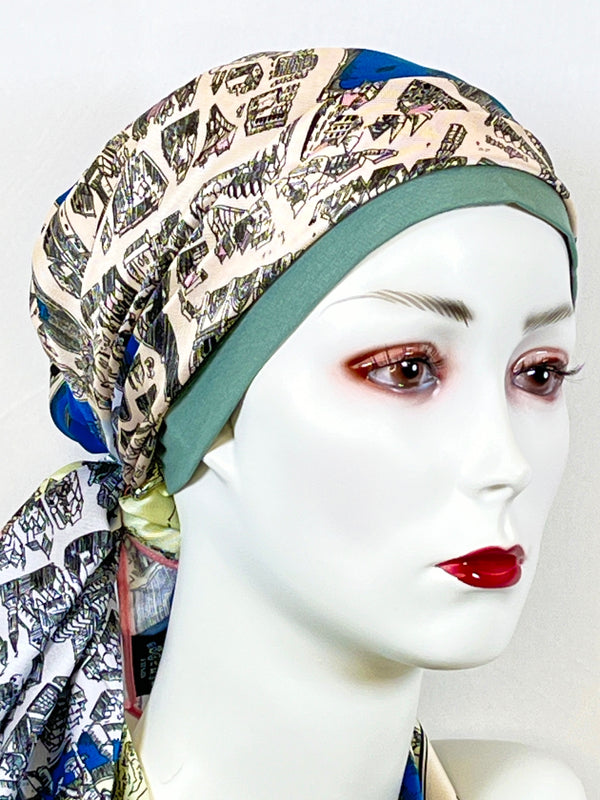 Kopftücher / kühle Farben