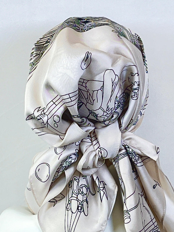 Kopftücher / kühle Farben