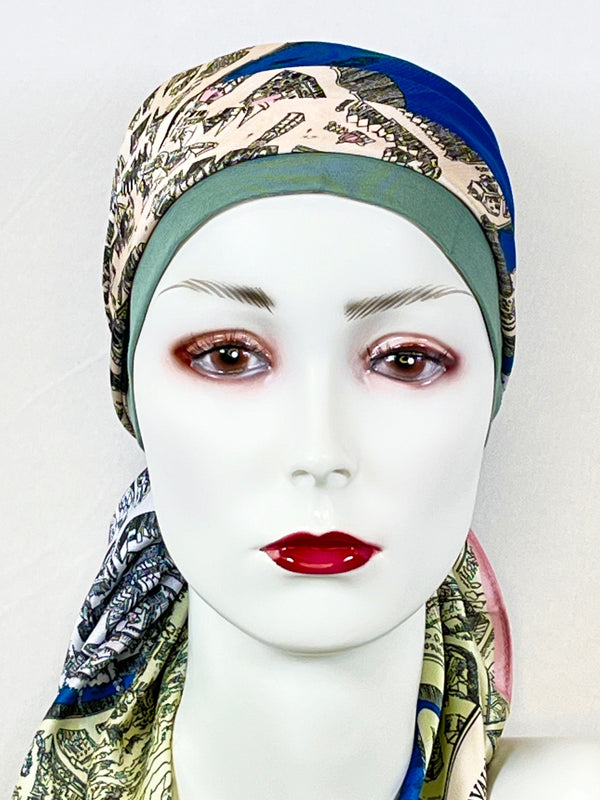 Kopftücher / kühle Farben