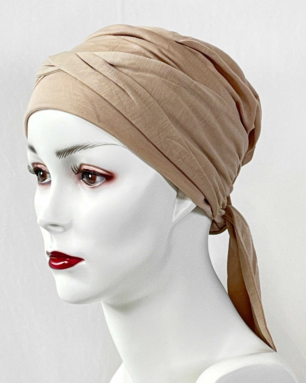 Chemo-Mützen & angenähtem Nackenband