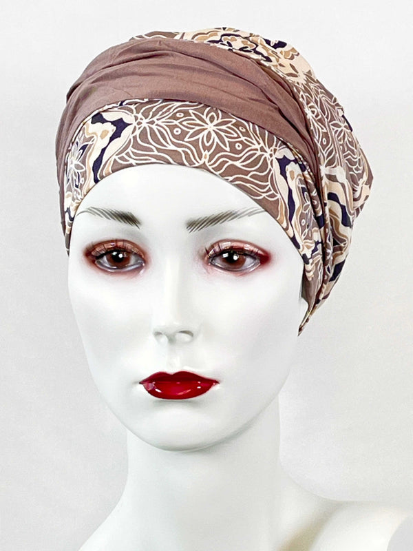 Chemo-Mützen & angenähtem Stirnband