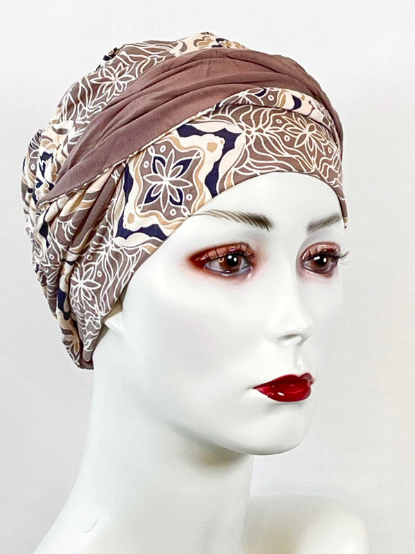 Chemo-Mützen & angenähtem Stirnband