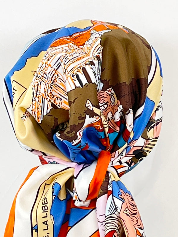 Kopftücher / warme Farben