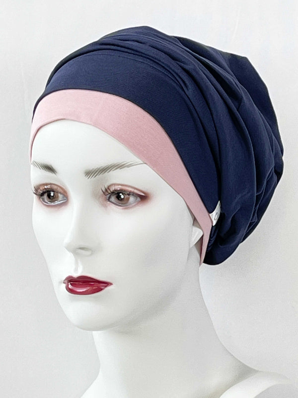 Chemo Mützen Kombinationen Dunkelblau