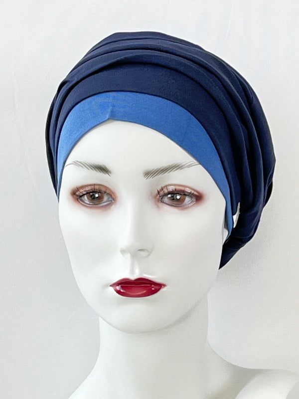 Chemo Mützen Kombinationen Dunkelblau