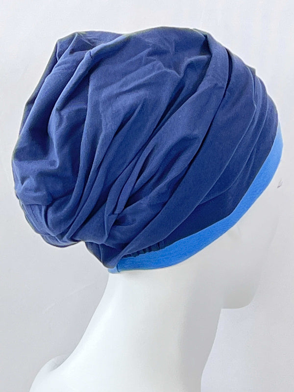 Chemo Mützen Kombinationen Dunkelblau