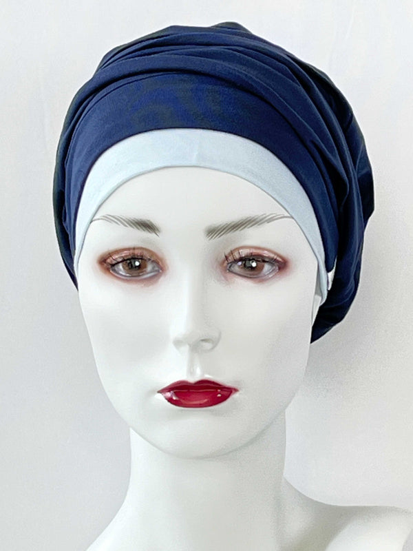 Chemo Mützen Kombinationen Dunkelblau