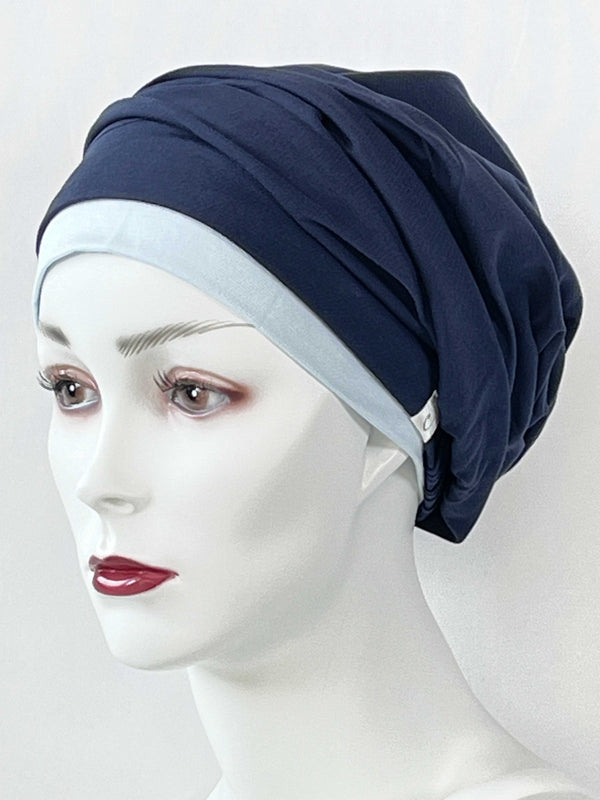 Chemo Mützen Kombinationen Dunkelblau