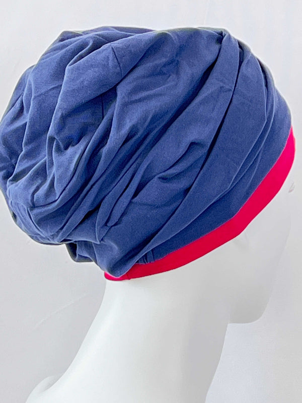 Chemo Mützen Kombinationen Dunkelblau
