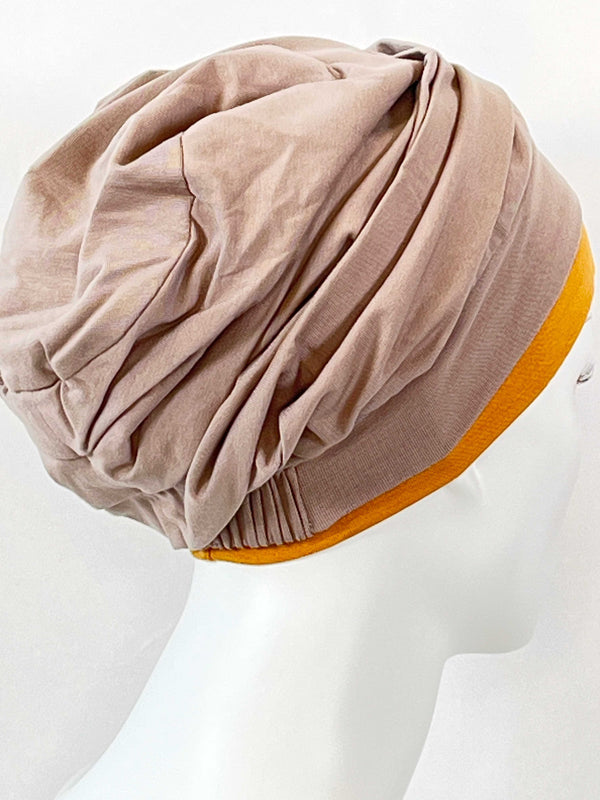 Chemo Mützen Kombinationen Taupe