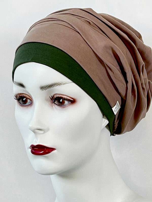 Chemo Mützen Kombinationen Taupe