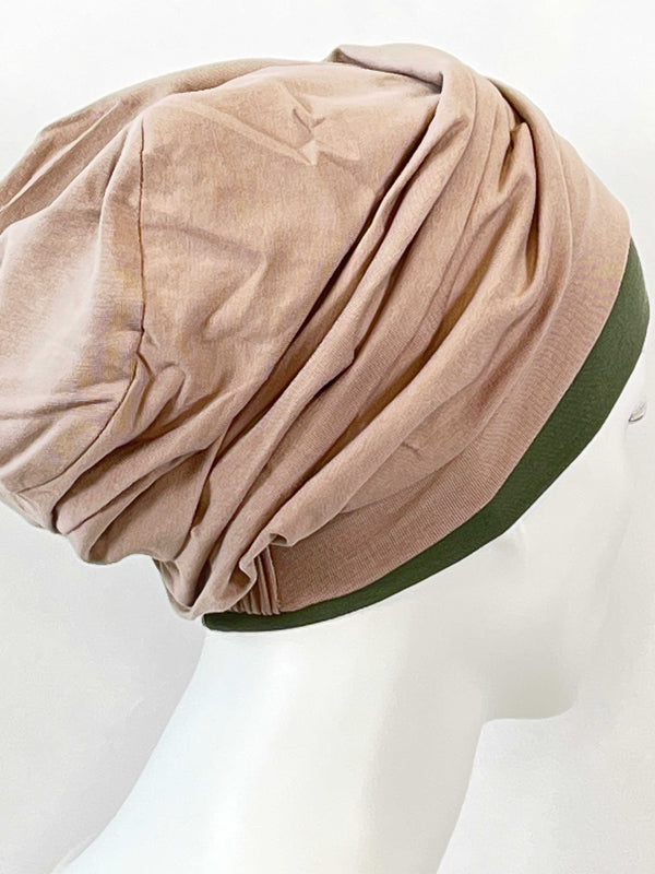 Chemo Mützen Kombinationen Taupe
