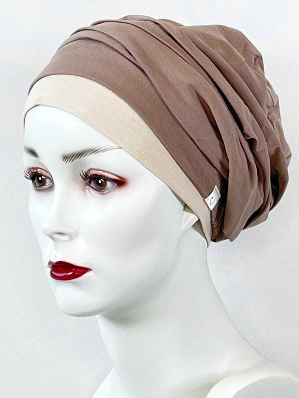Chemo Mützen Kombinationen Taupe