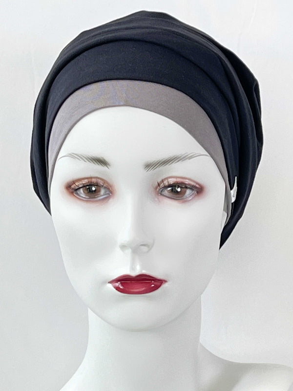 Chemo Mützen Kombinationen Schwarz