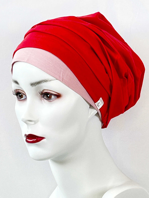 Chemo Mützen Kombinationen Rot