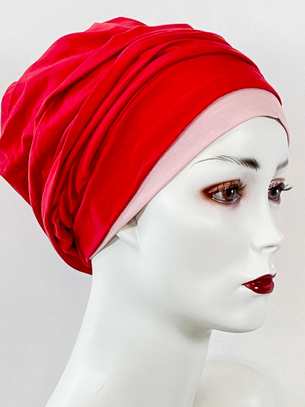 Chemo Mützen Kombinationen Rot