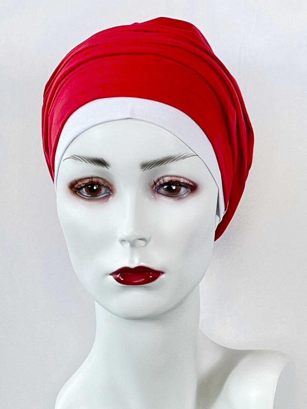 Chemo Mützen Kombinationen Rot