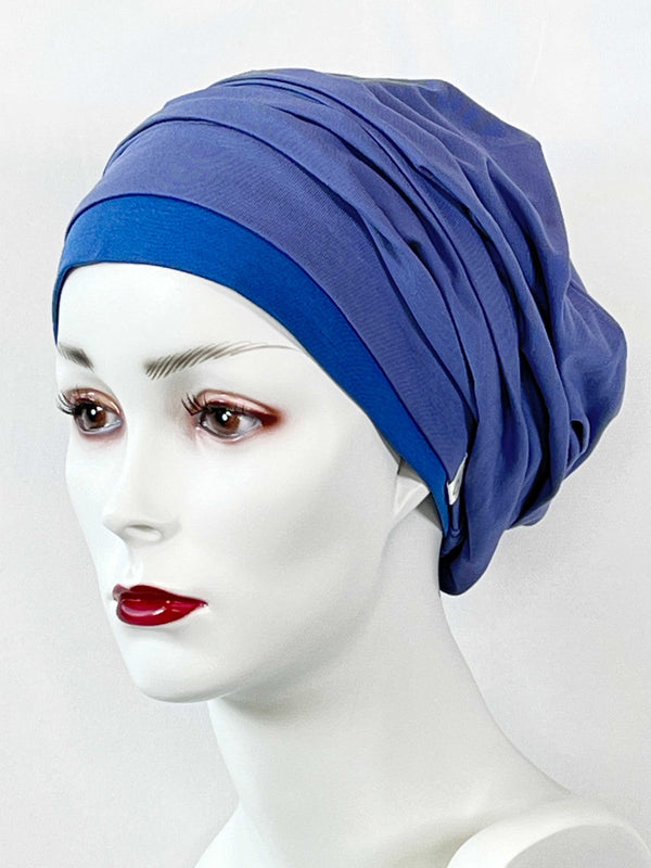 Chemo Mützen Kombinationen Hellblau