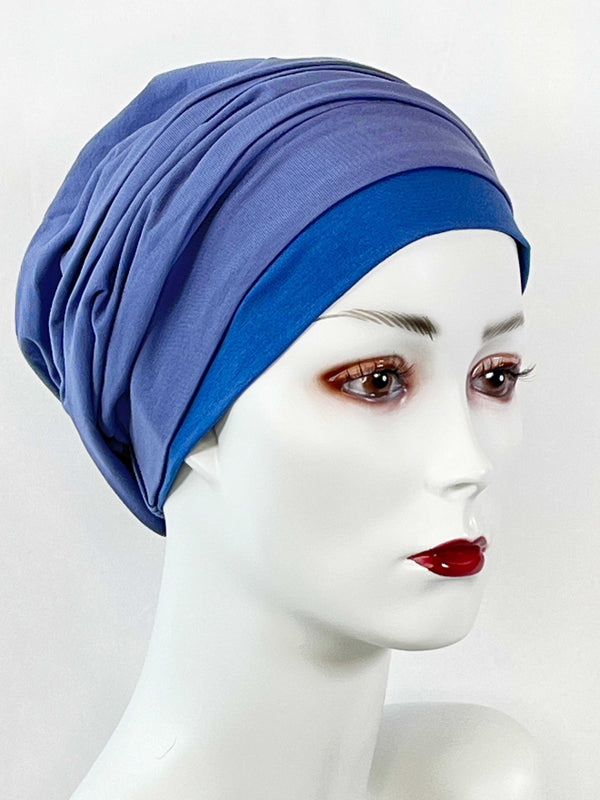 Chemo Mützen Kombinationen Hellblau