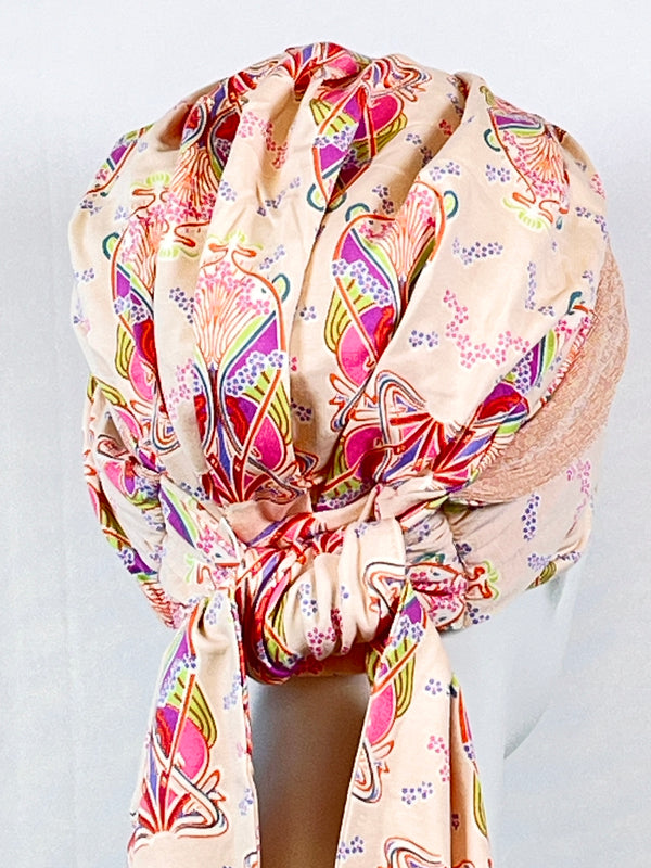 Chemo Mützen & angenähtem Nackenband