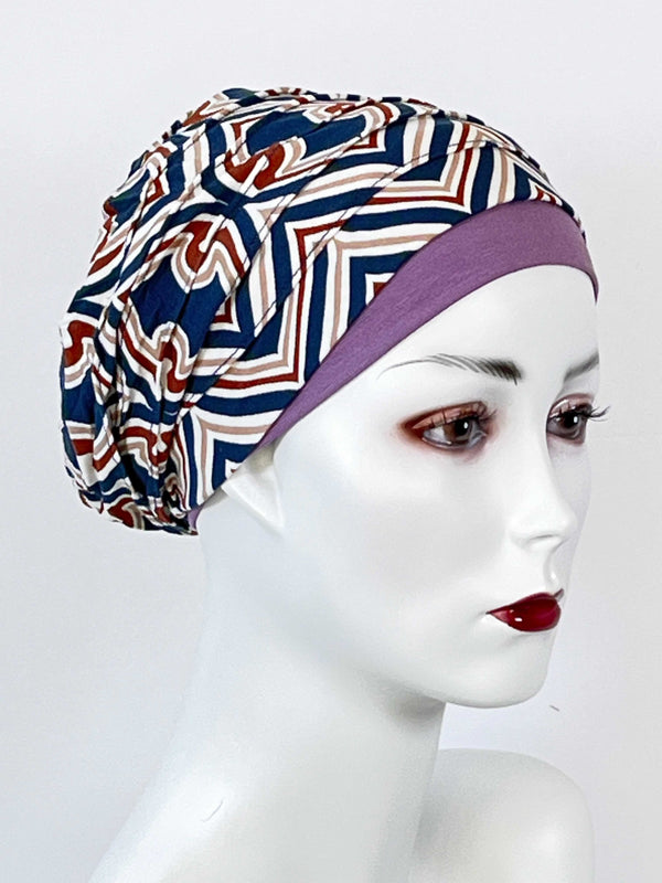 Chemo Mützen Kombination Endless Shapes of Blue & Beanie Lavendel