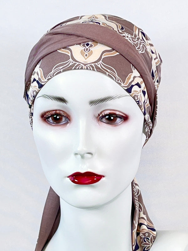 Chemo Mützen & angenähtem Nackenband