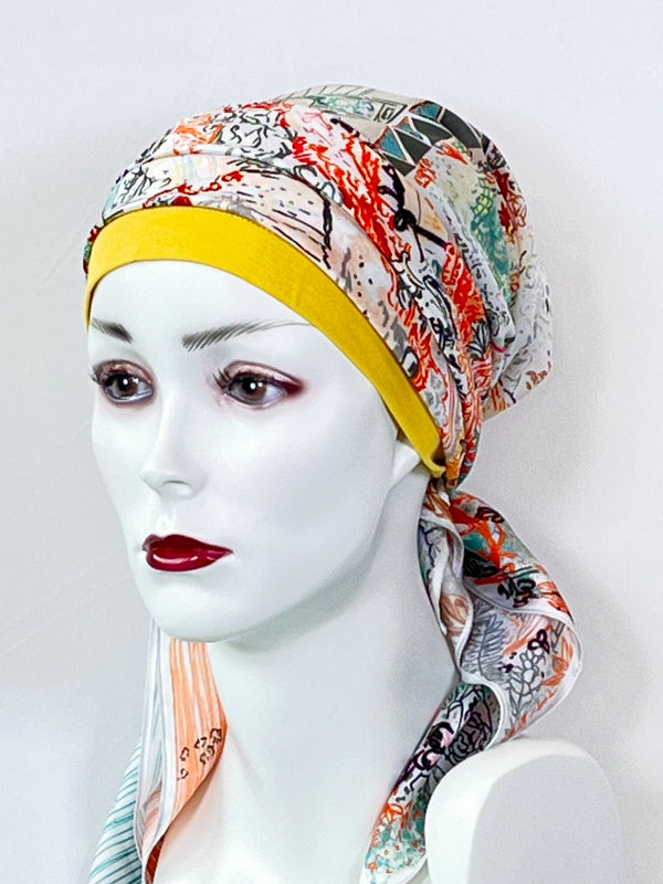 Kopftücher / warme Farben