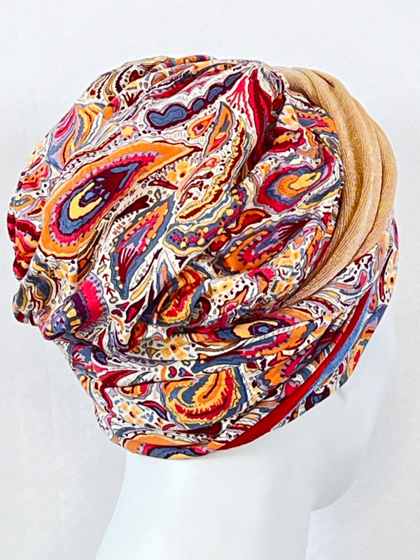 Chemo-Mützen & angenähtem Stirnband