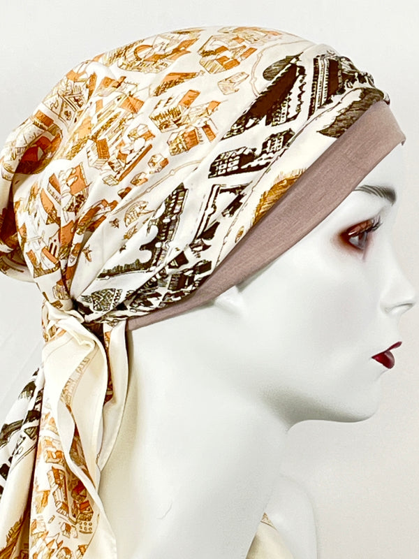 Kopftücher / warme Farben