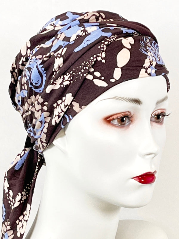 Chemo Mützen & angenähtem Nackenband