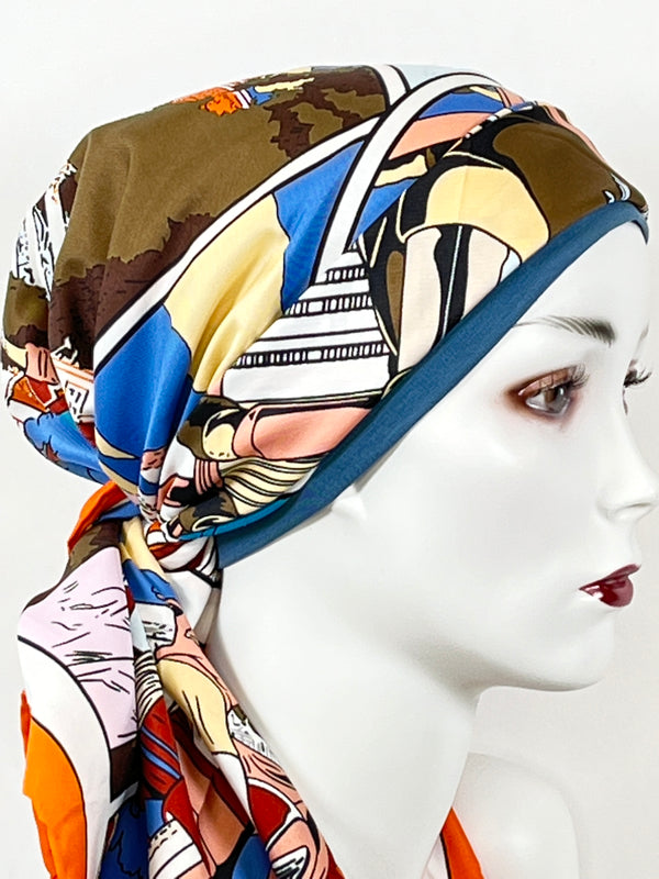 Kopftücher / warme Farben