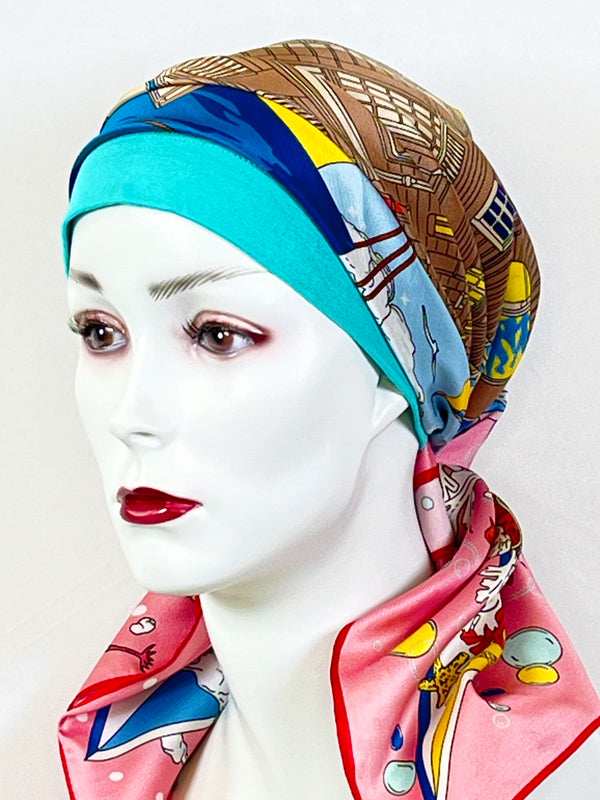 Kopftücher / kühle Farben