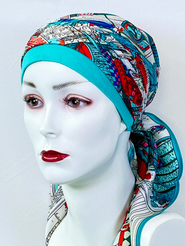 Kopftücher / kühle Farben