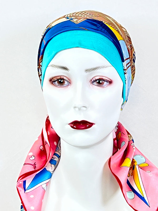 Kopftücher / kühle Farben