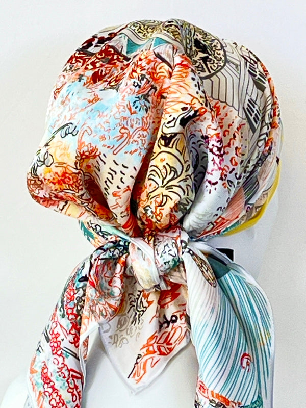 Kopftücher / warme Farben