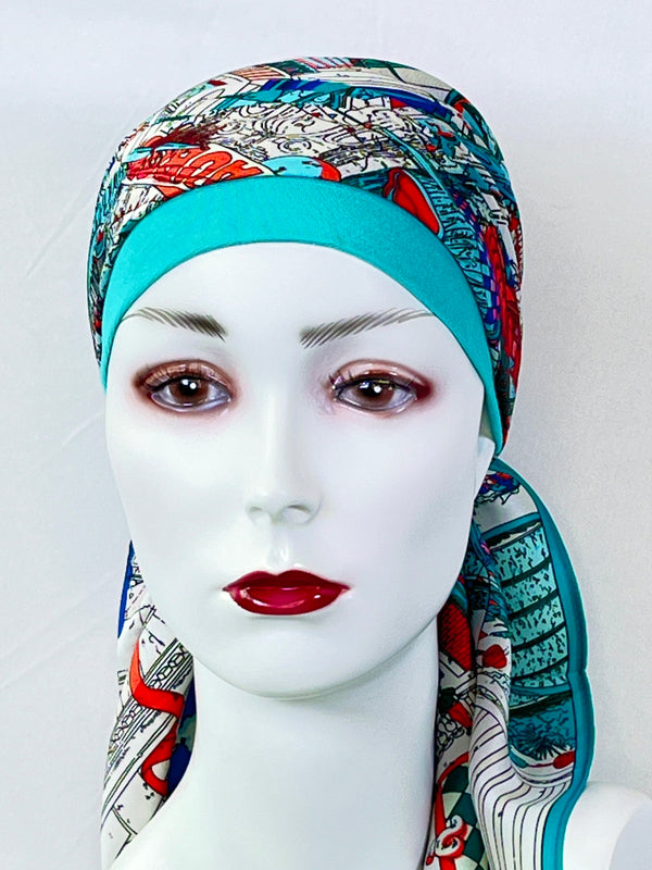 Kopftücher / kühle Farben