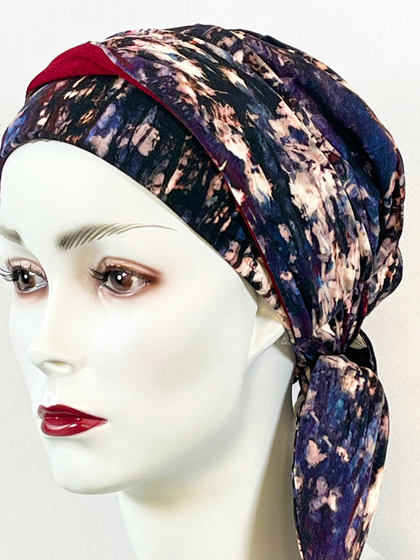 Chemo Mützen & angenähtem Nackenband