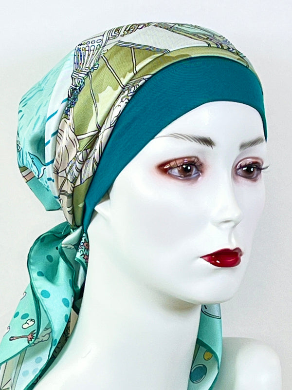 Kopftücher / kühle Farben