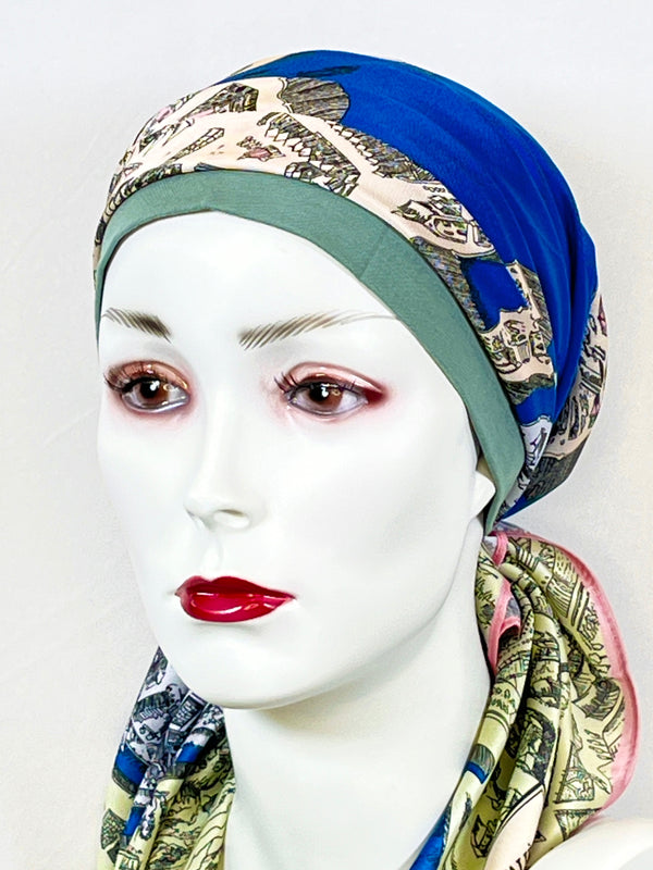 Kopftücher / kühle Farben