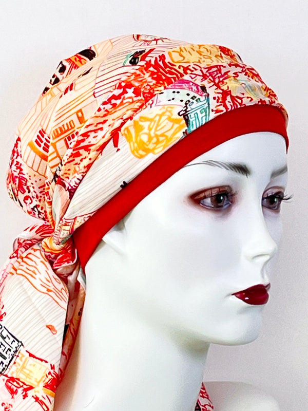 Kopftücher / warme Farben