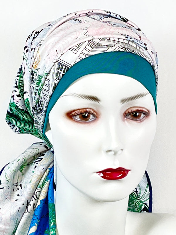 Kopftücher / kühle Farben