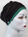 Mütze für Chemo & Alopezie - Uni Schwarz Kombinationen
