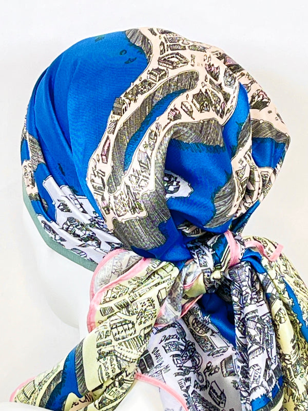 Kopftücher / kühle Farben