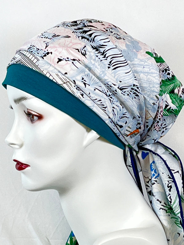 Kopftücher / kühle Farben