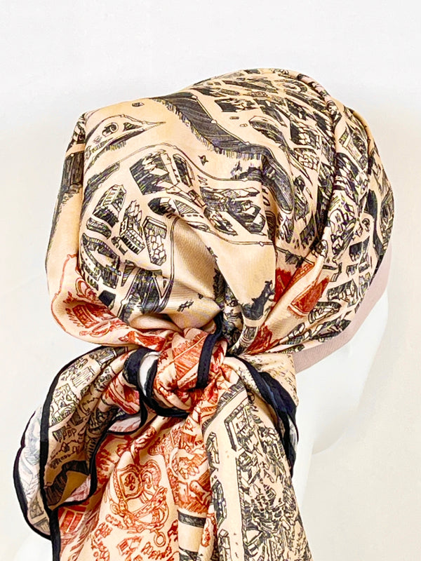 Kopftücher / warme Farben