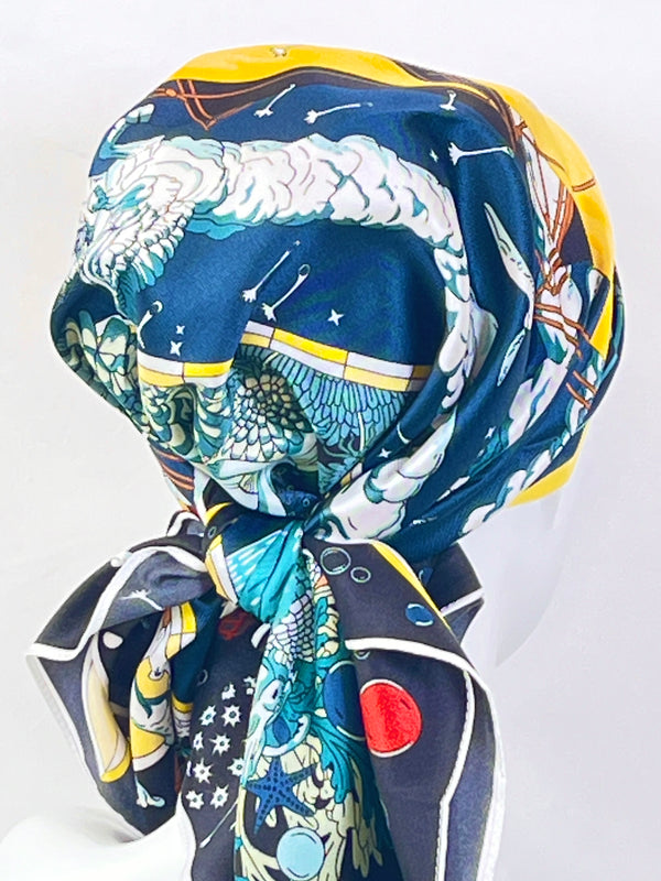 Kopftücher / kühle Farben