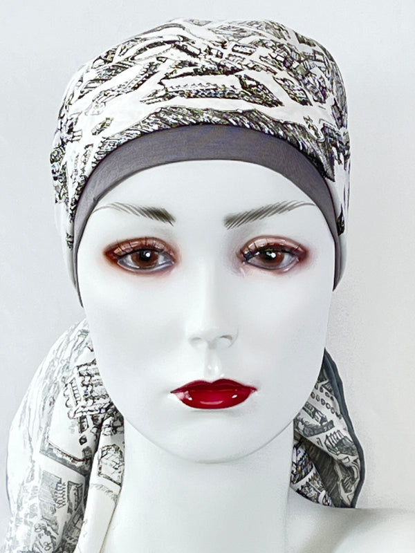 Kopftücher / kühle Farben