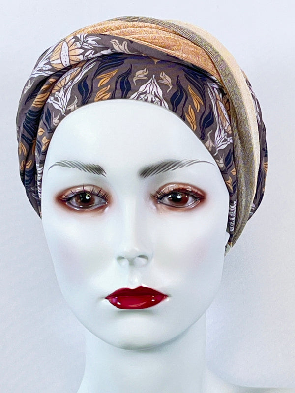 Chemo-Mützen & angenähtem Stirnband