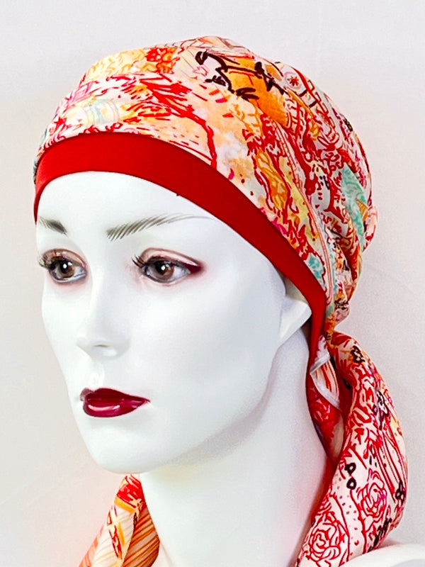 Kopftücher / warme Farben