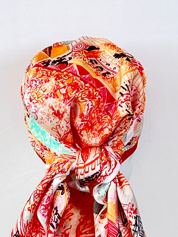 Kopftücher / warme Farben